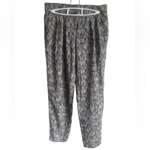 Mono B Women's Black & White Abstract Printed Casual Pants Size S